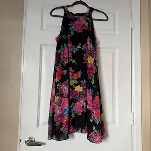 Betsey Johnson  Halter Shift A Line Floral Dress Size 12